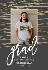 Unparalleled lines - Graduation Party Invitation